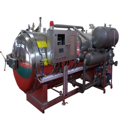 Water Spray / Cascading  Industrial Food Sterilizer